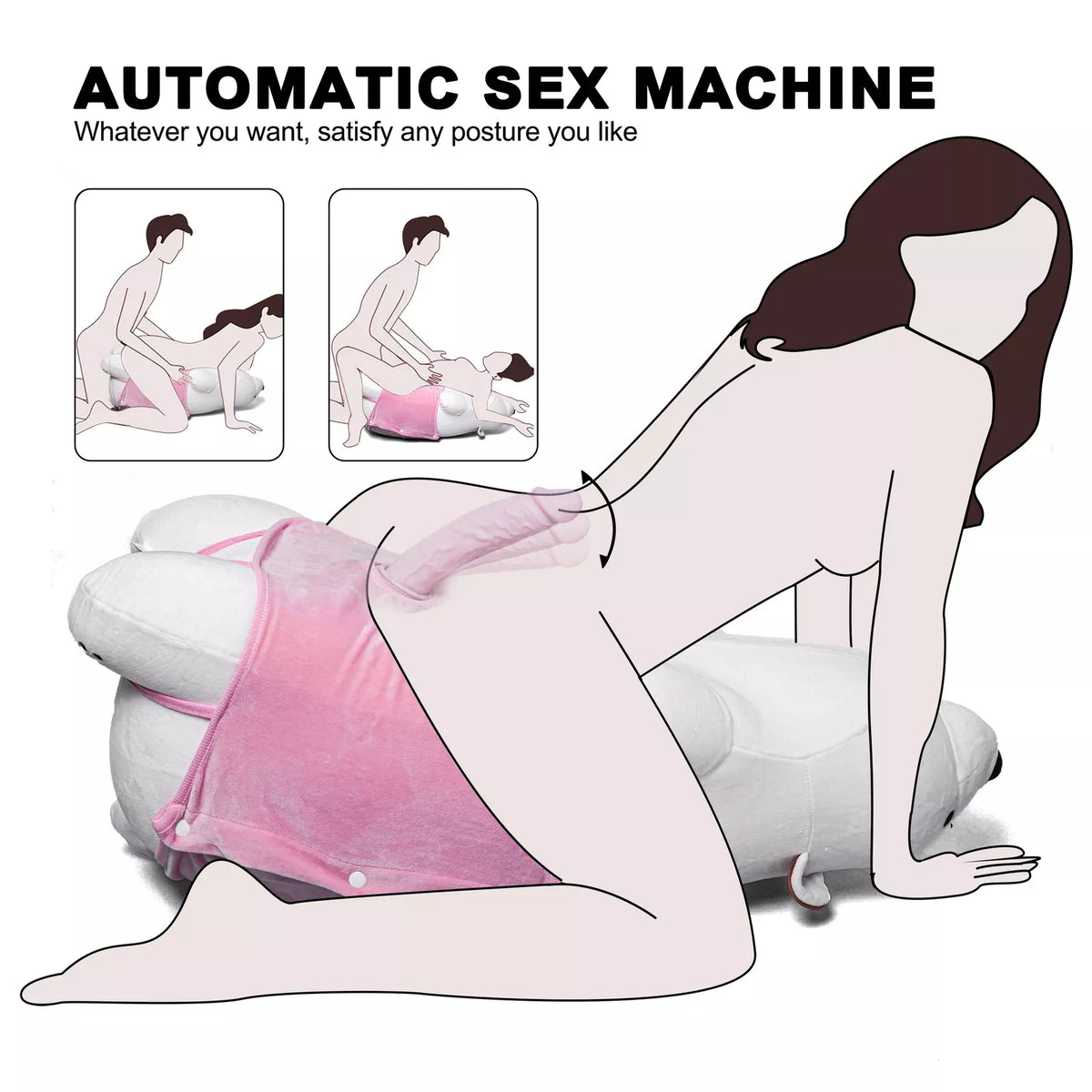 Stuffed Animal Sex Doll Bear with Dildo Machine Infinity Pillow