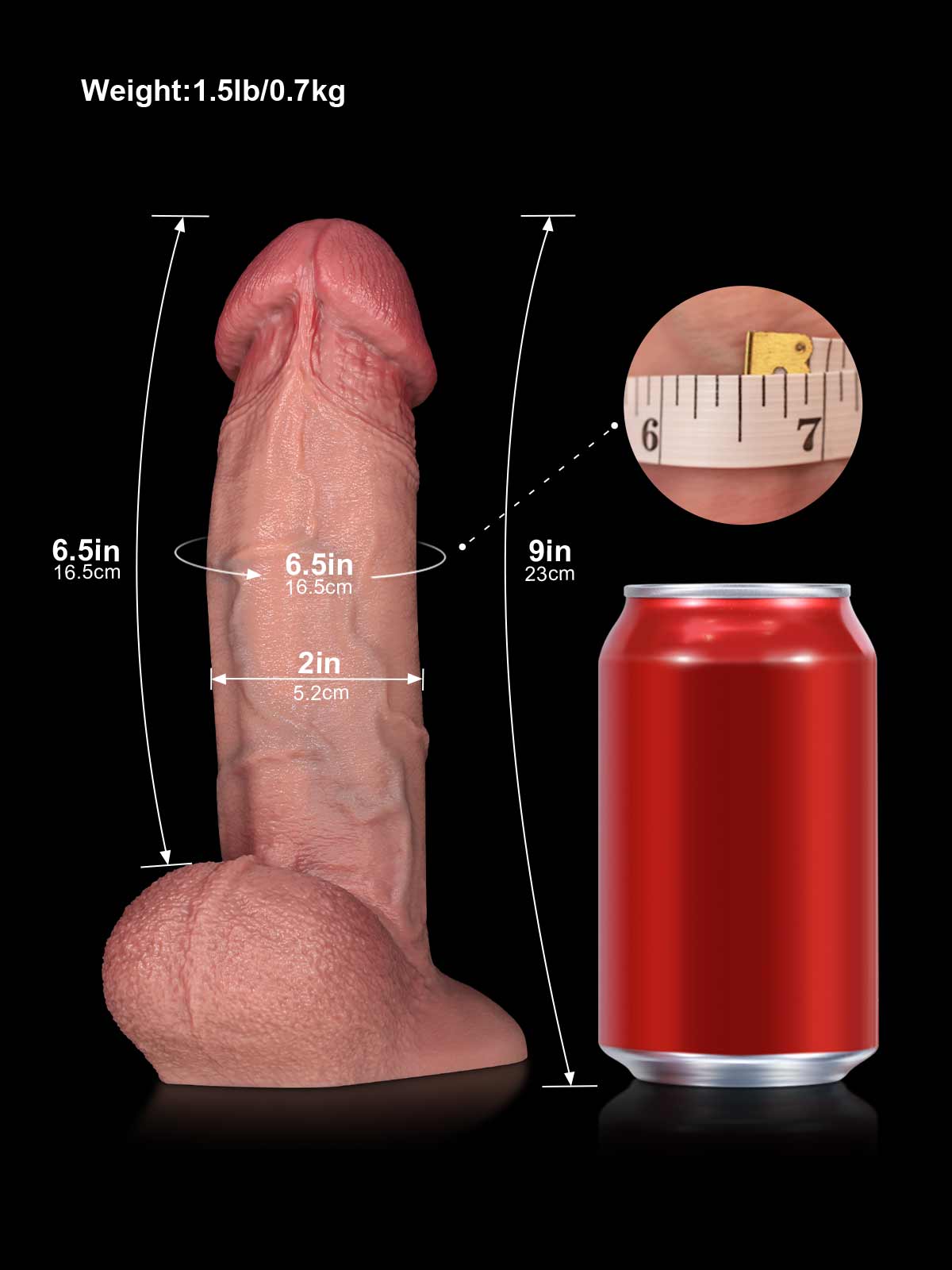 9" Flesh Real-Life Sliding Skin Realistic Dildo