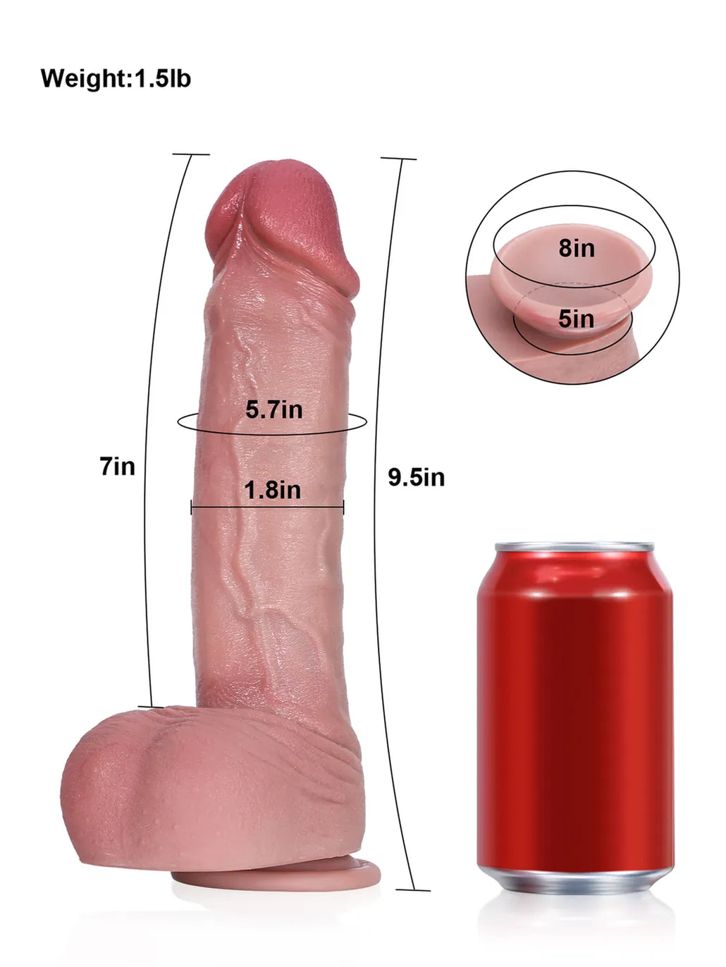 Realistic Dildo Sliding Skin Tech Huge Dildo – Bernard