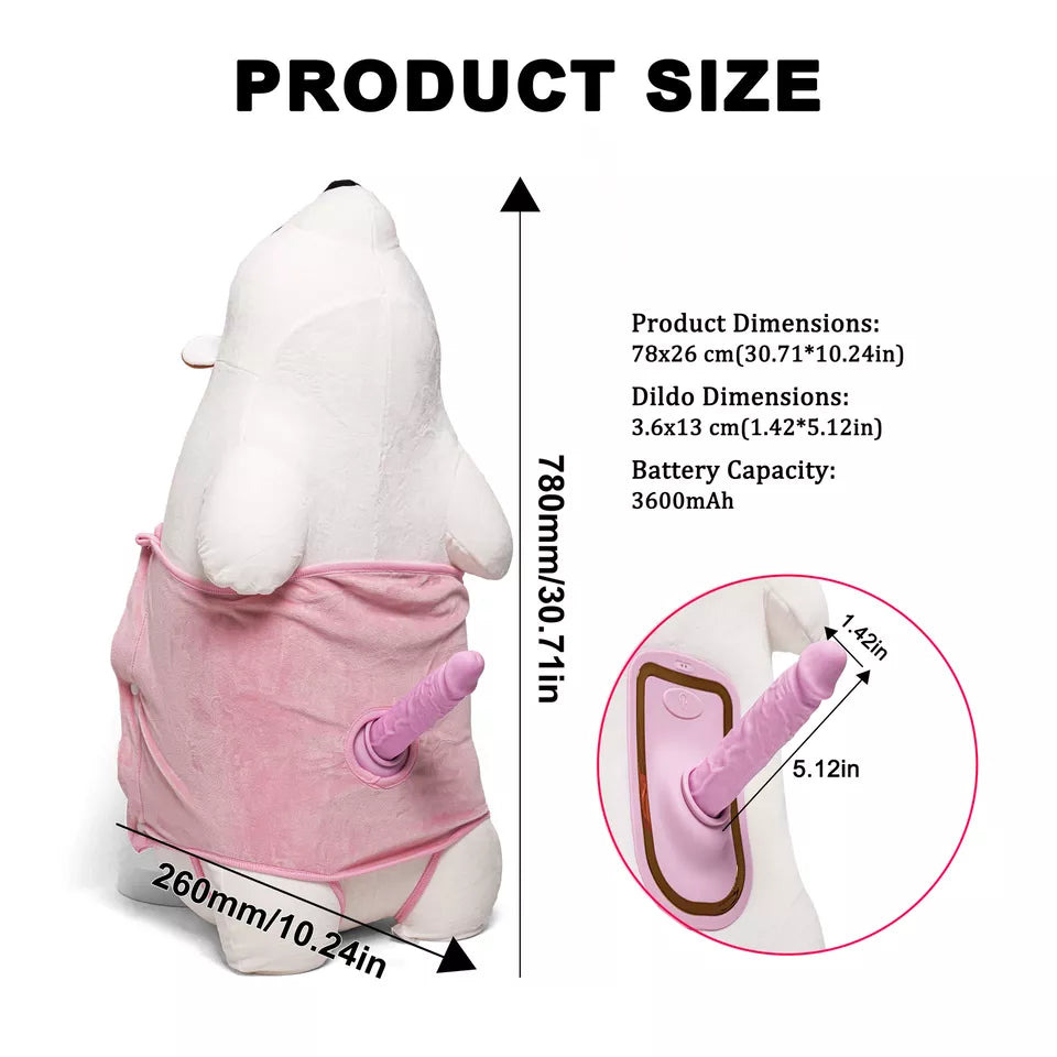 Stuffed Animal Sex Doll Bear with Dildo Machine Infinity Pillow