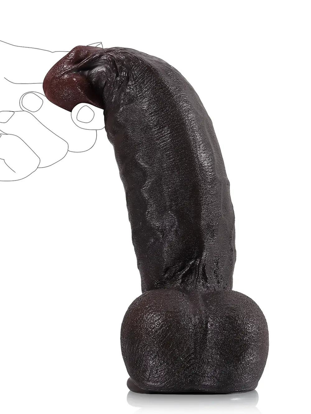 Realistic Dildo Sliding Skin Tech Huge Dildo – Elias