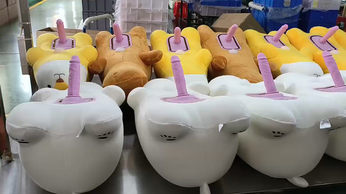 Stuffed Animal Sex Doll Bear with Dildo Machine Infinity Pillow