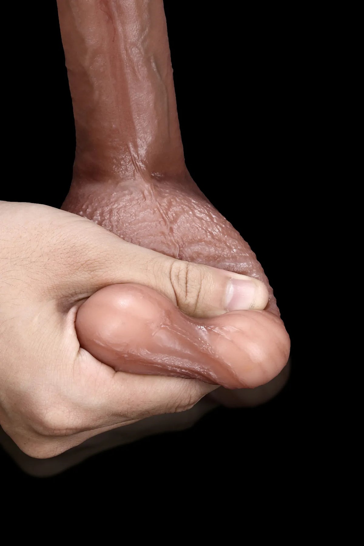 Bili | 7.9" Frictionless Sliding Skin Dildo with Triangular Head & Sliding Testicles