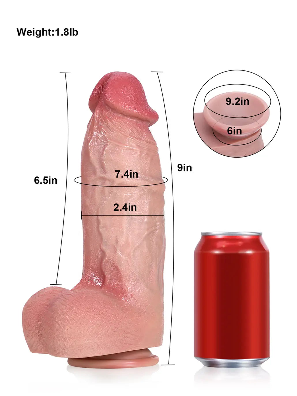Realistic Dildo Sliding Skin Tech Huge Dildo – Dominic